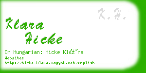 klara hicke business card